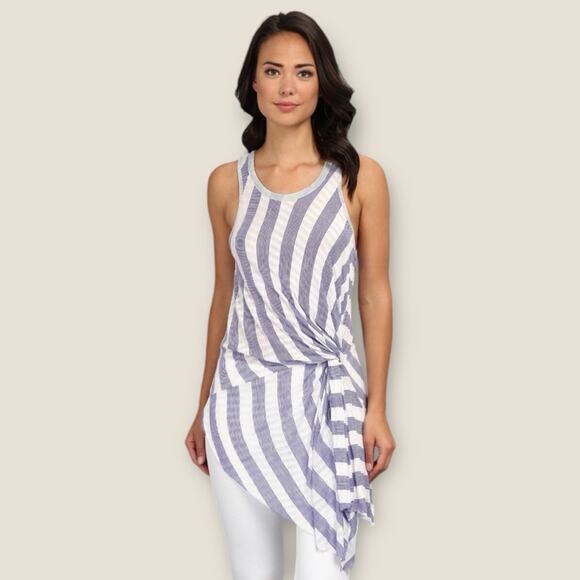 NEW Free People Striped Topsy Turny Tank in White Combo M - Picture 1 of 10